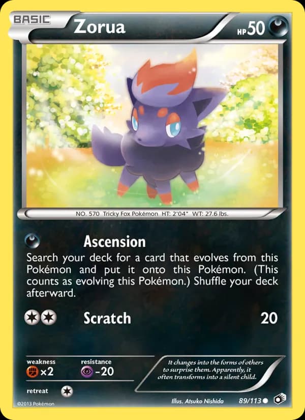 Zorua 89/113, Legendary Treasures