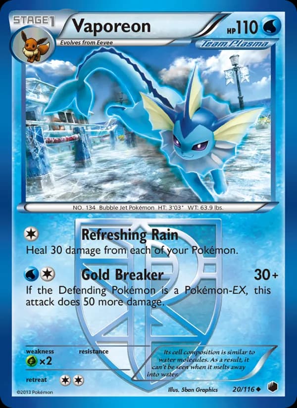 Vaporeon 20/116, Plasma Freeze