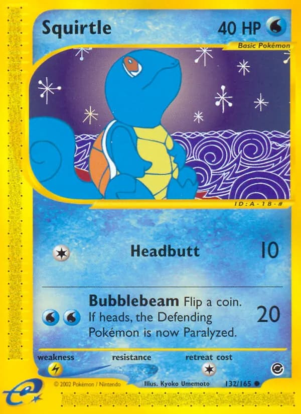 Squirtle 132/165, Expedition Base Set