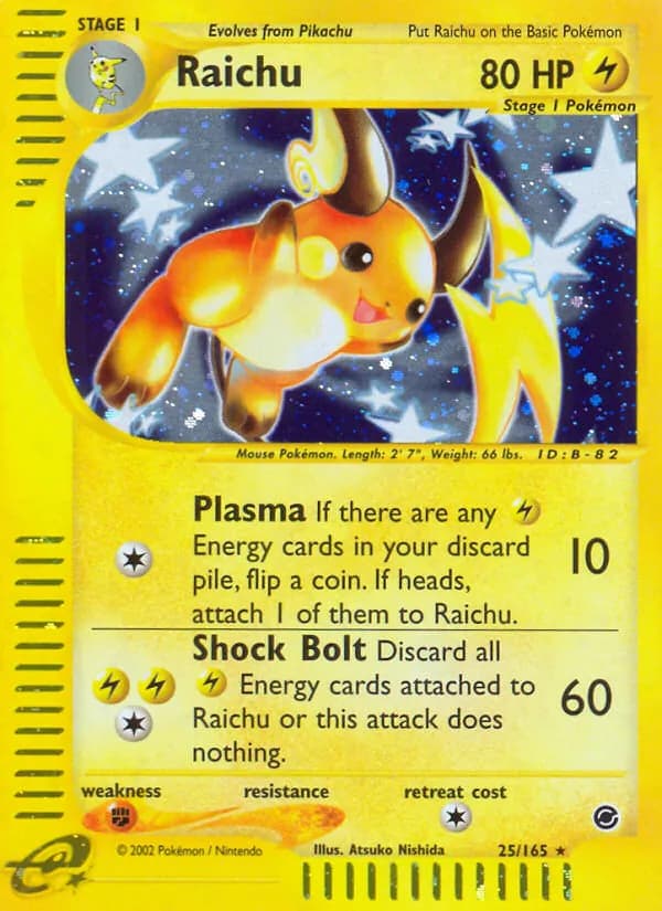 Raichu 25/165, Expedition Base Set