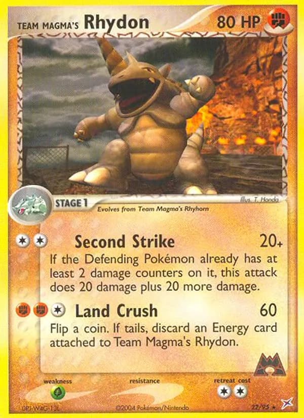 Team Magma's Rhydon 22/95, Team Magma vs Team Aqua