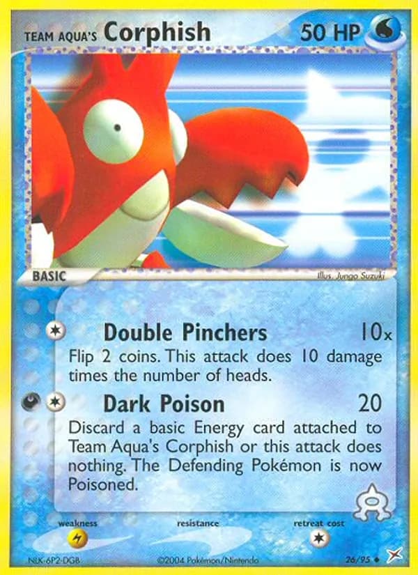 Team Aqua's Corphish 26/95, Team Magma vs Team Aqua
