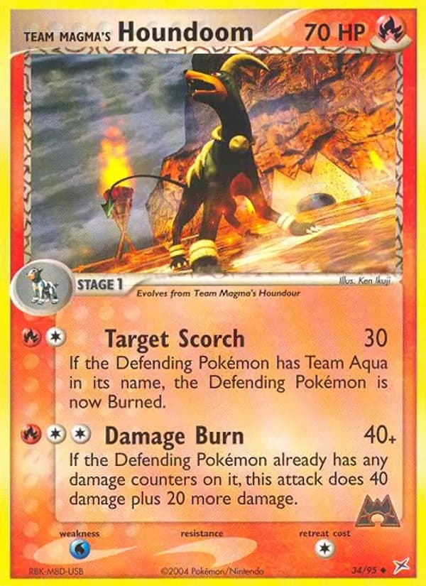 Team Magma's Houndoom 34/95, Team Magma vs Team Aqua