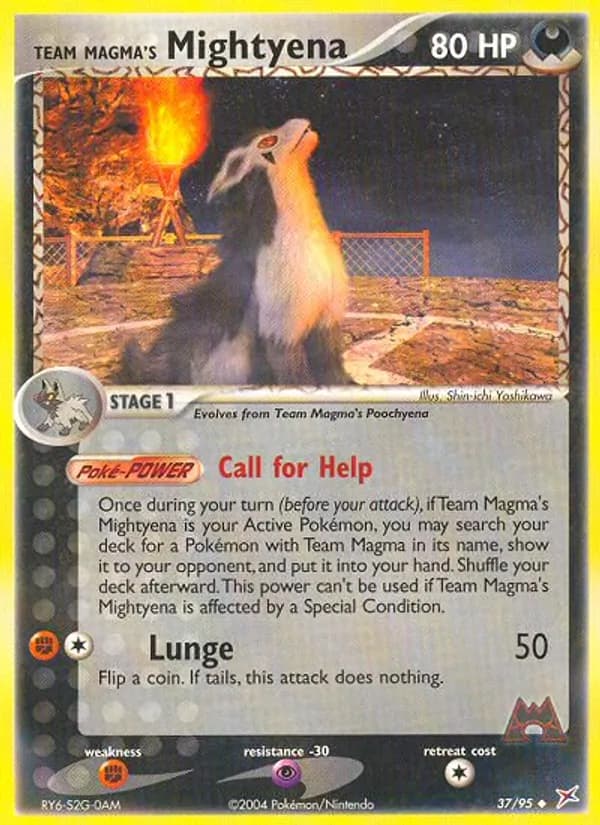 Team Magma's Mightyena 37/95, Team Magma vs Team Aqua