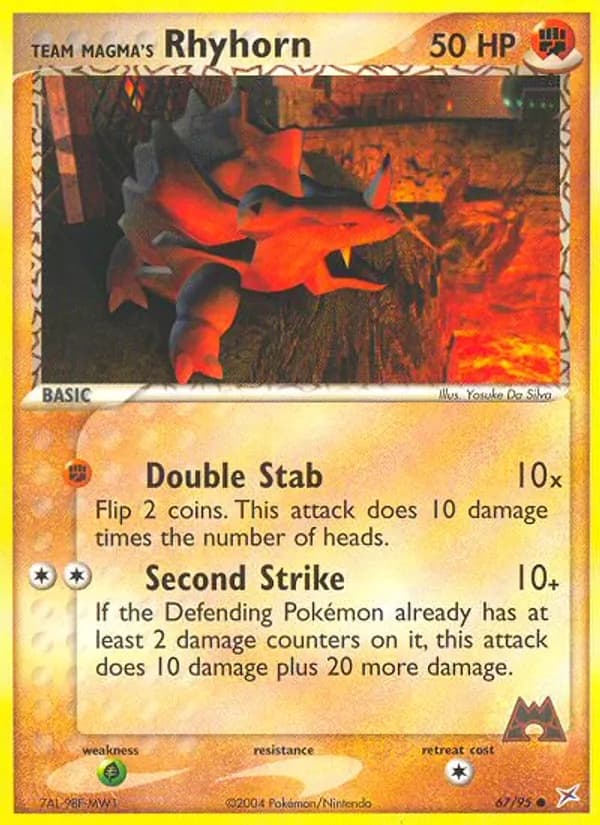 Team Magma's Rhyhorn 67/95, Team Magma vs Team Aqua