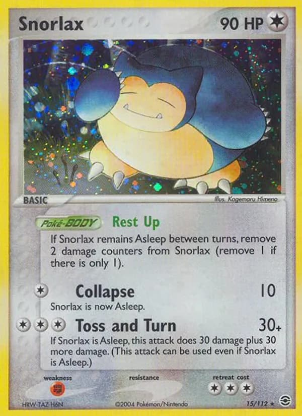 Snorlax 15/112, FireRed & LeafGreen