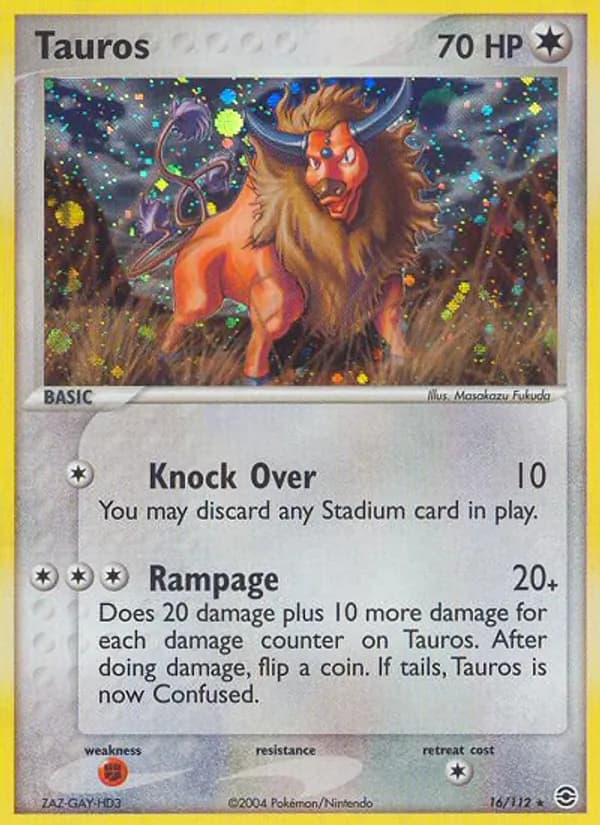 Tauros 16/112, FireRed & LeafGreen