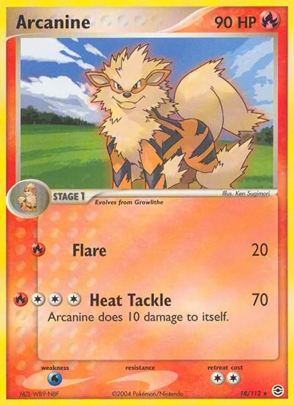 Arcanine 18/112, FireRed & LeafGreen