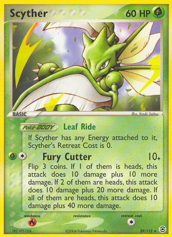 Scyther 29/112, FireRed & LeafGreen