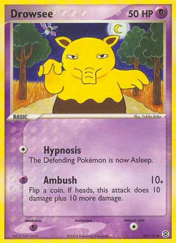 Drowzee 32/112, FireRed & LeafGreen