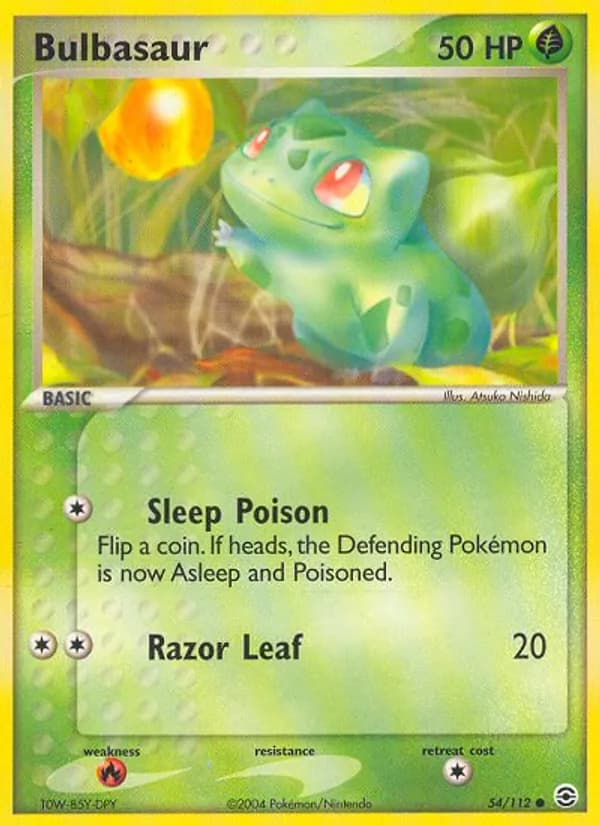 Bulbasaur 54/112, FireRed & LeafGreen