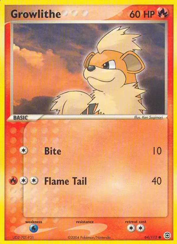 Growlithe 64/112, FireRed & LeafGreen