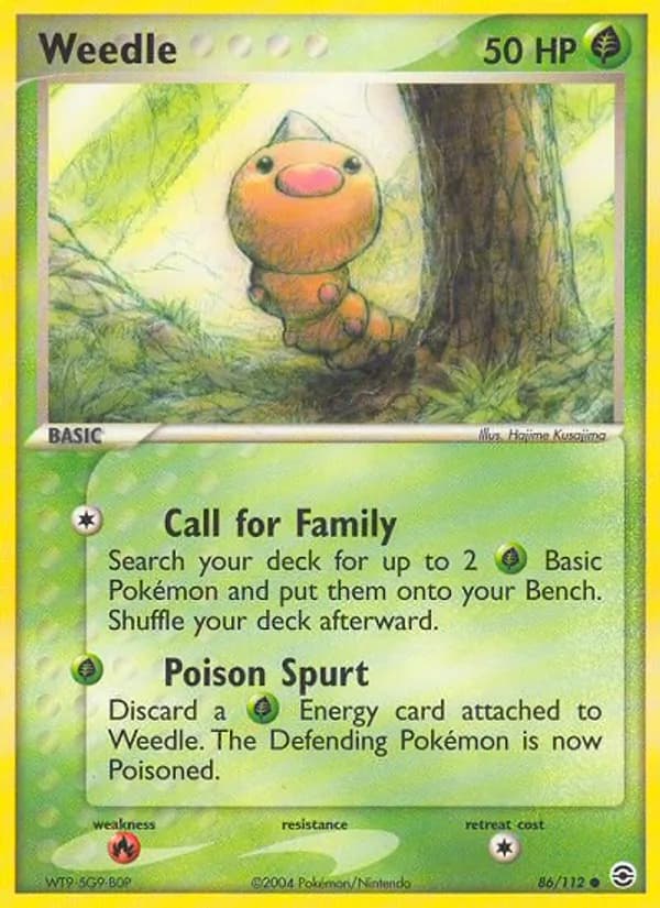 Weedle 86/112, FireRed & LeafGreen