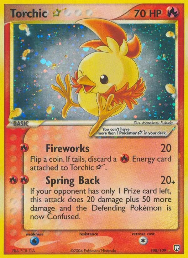 Torchic ☆ 108/109, Team Rocket Returns