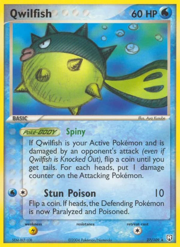 Qwilfish 27/109, Team Rocket Returns