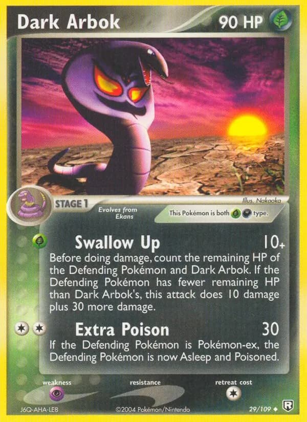 Dark Arbok 29/109, Team Rocket Returns