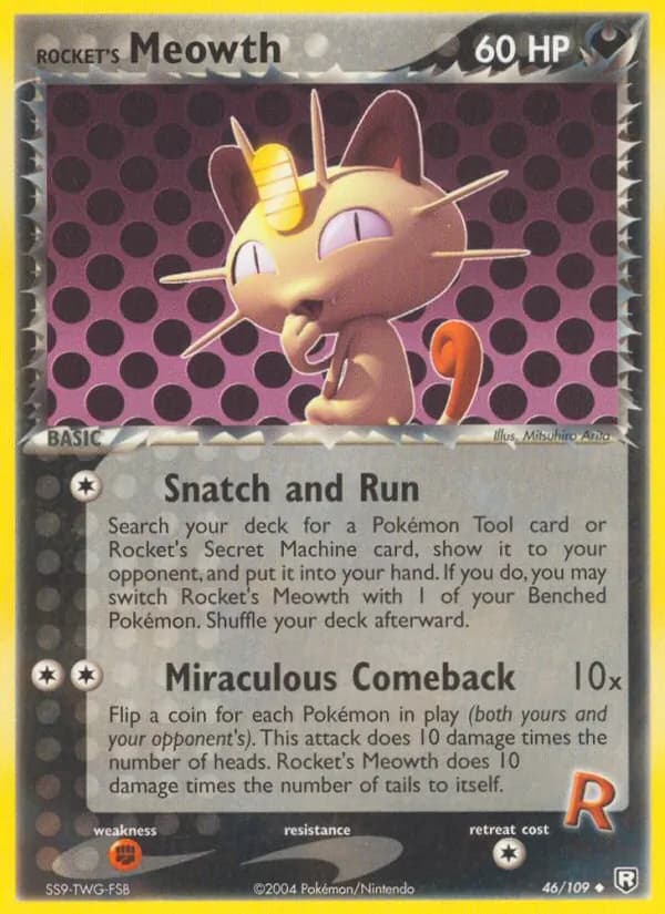 Rocket's Meowth 46/109, Team Rocket Returns