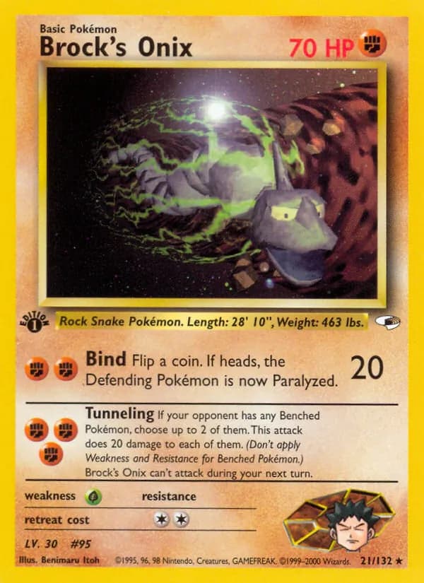 Brock's Onix 21/132, Gym Heroes