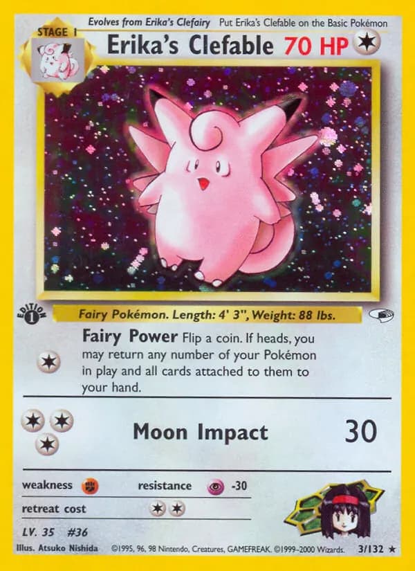 Erika's Clefable 3/132, Gym Heroes