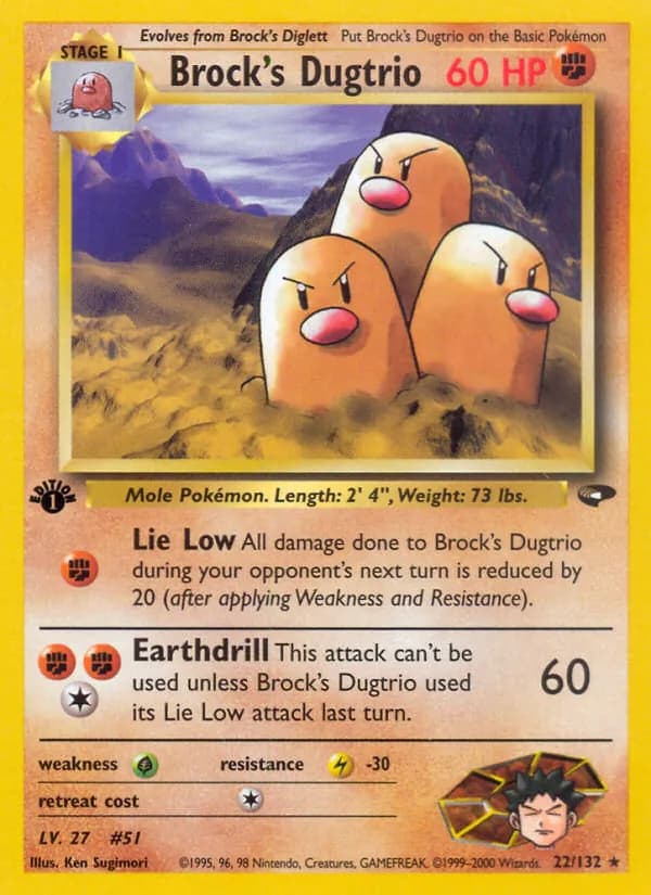 Brock's Dugtrio 22/132, Gym Challenge