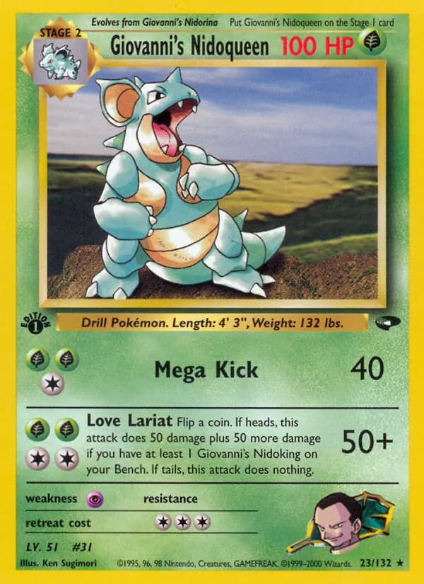 Giovanni's Nidoqueen 23/132, Gym Challenge