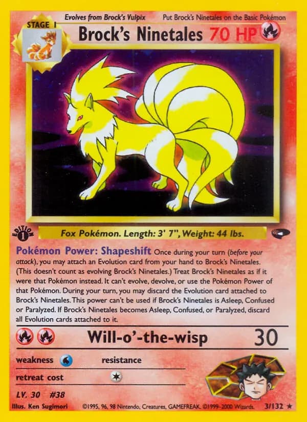 Brock's Ninetales 3/132, Gym Challenge