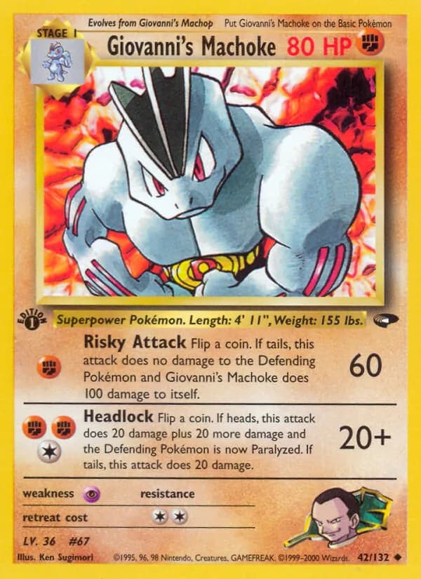 Giovanni's Machoke 42/132, Gym Challenge