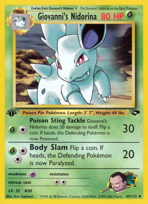 Giovanni's Nidorina 44/132, Gym Challenge