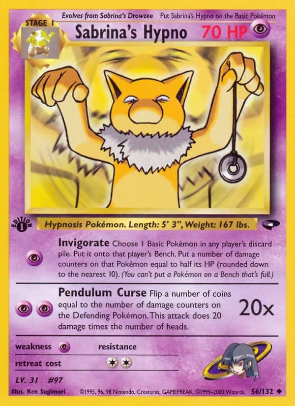 Sabrina's Hypno 56/132, Gym Challenge