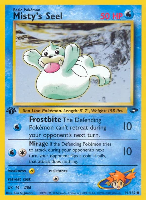 Misty's Seel 91/132, Gym Challenge