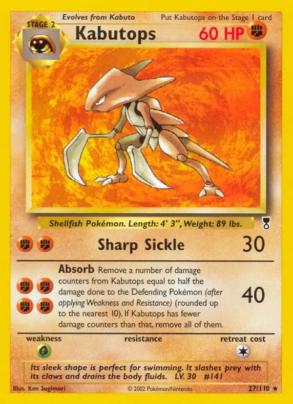 Kabutops 27/110, Legendary Collection