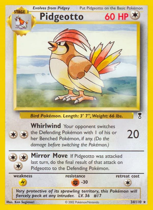 Pidgeotto 34/110, Legendary Collection