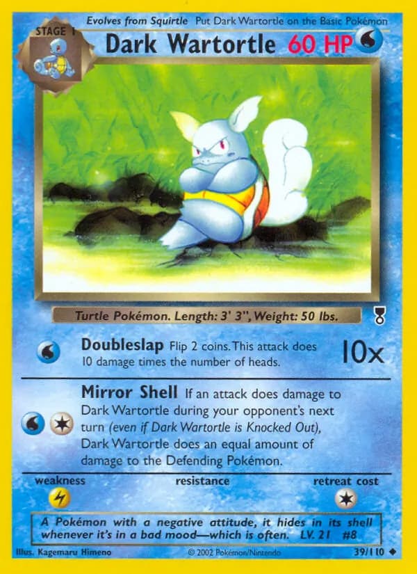 Dark Wartortle 39/110, Legendary Collection