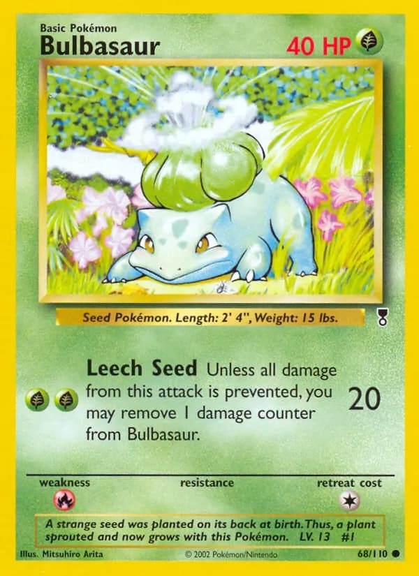 Bulbasaur 68/110, Legendary Collection