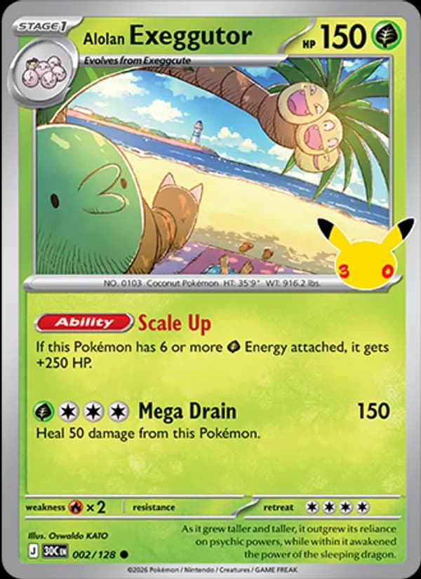 Alolan Exeggutor 002/128, 30th Celebration