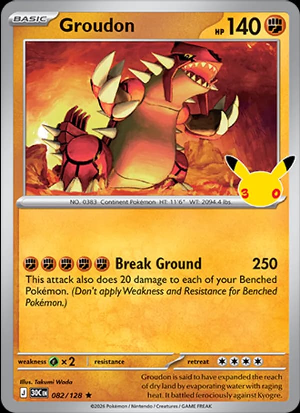 Groudon 082/128, 30th Celebration