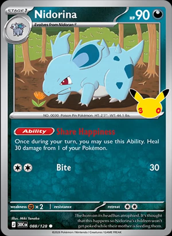 Nidorina 088/128, 30th Celebration