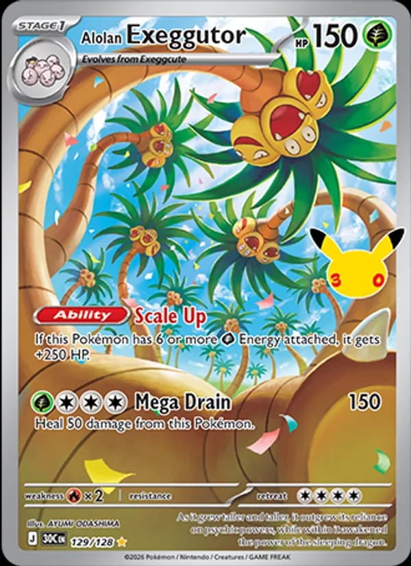 Alolan Exeggutor 129/128, 30th Celebration