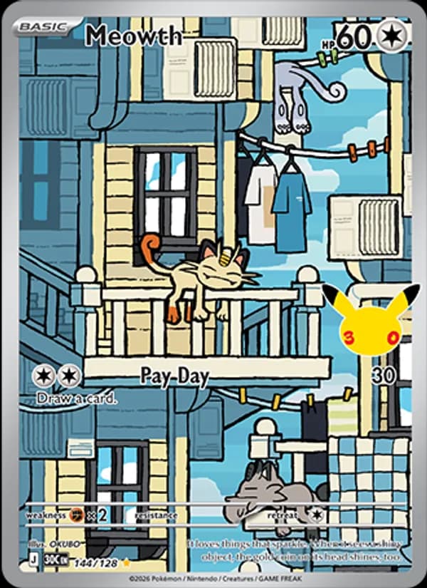 Meowth 144/128, 30th Celebration