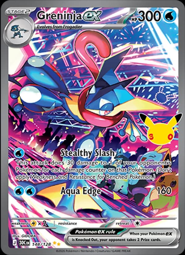 Greninja ex 148/128, 30th Celebration