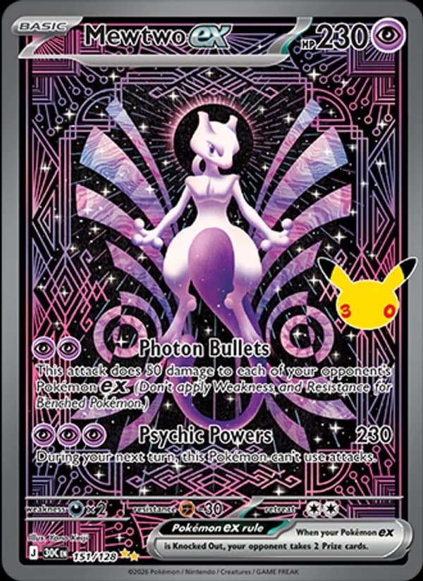 Mewtwo ex 151/128, 30th Celebration