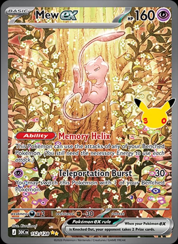 Mew ex 152/128, 30th Celebration