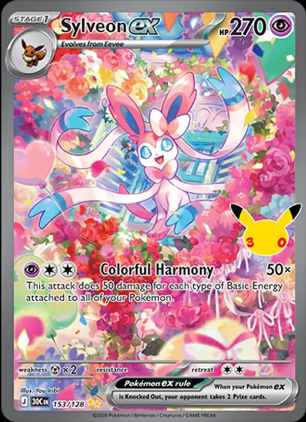 Sylveon ex 153/128, 30th Celebration