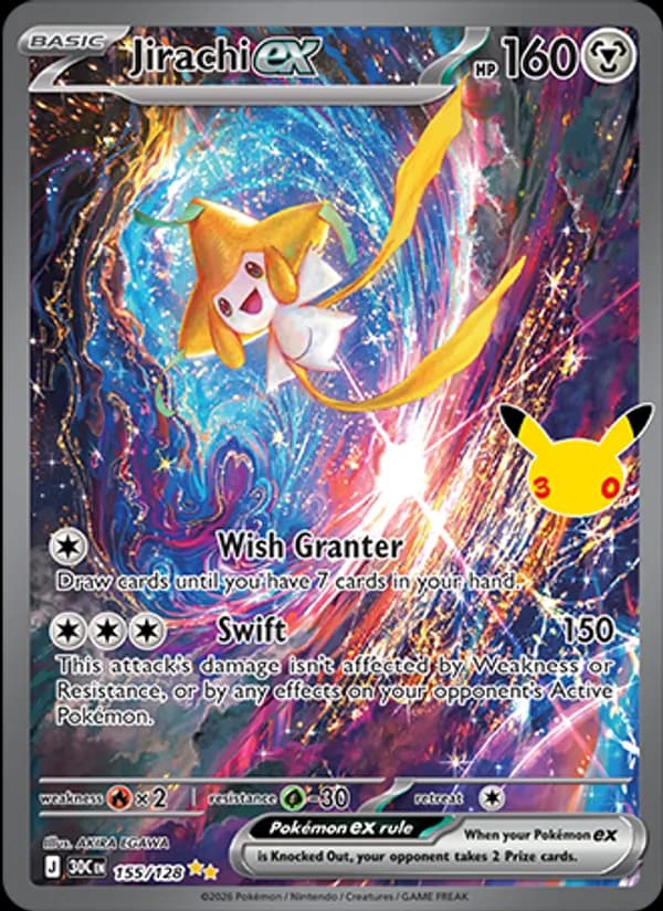 Jirachi ex 155/128, 30th Celebration