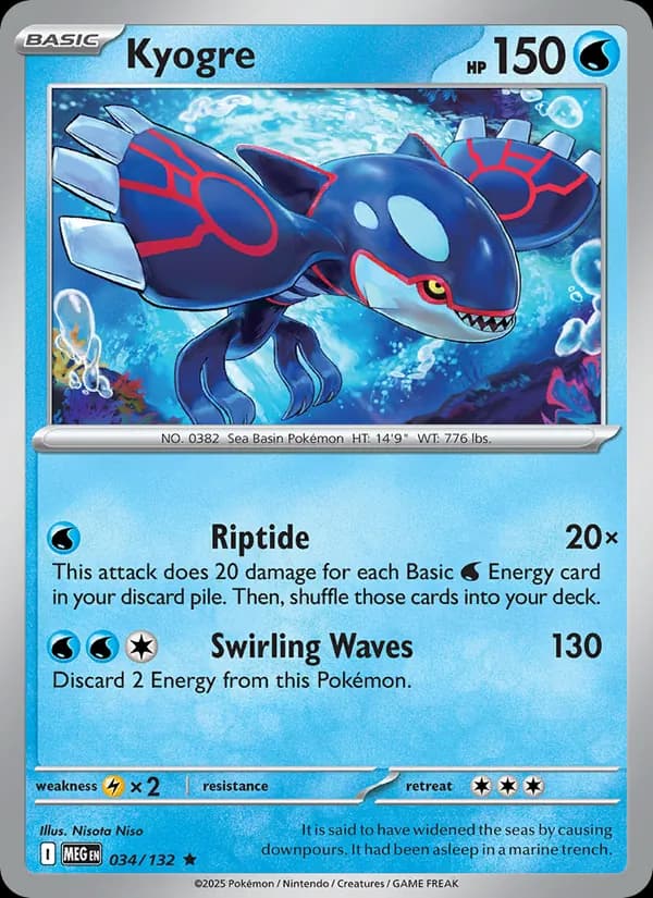 Kyogre 034/132, Mega Evolution