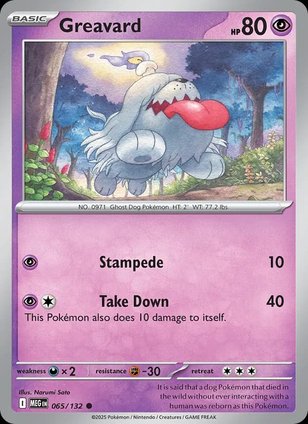 Greavard 065/132, Mega Evolution