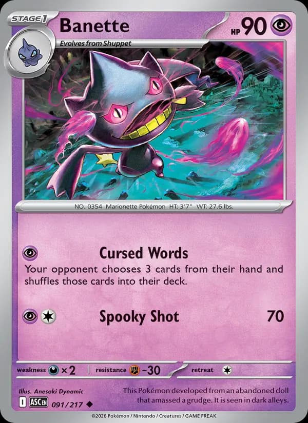 Banette 091/217, Ascended Heroes
