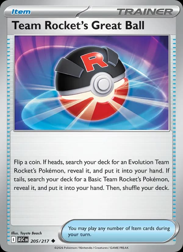 Team Rocket's Great Ball 205/217, Ascended Heroes