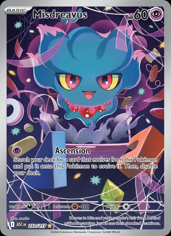 Misdreavus 233/217, Ascended Heroes