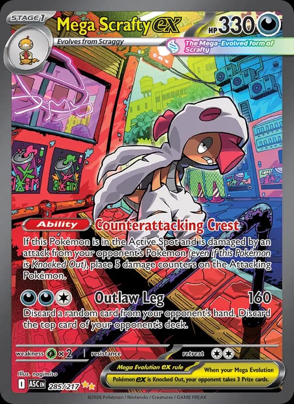 Mega Scrafty ex 285/217, Ascended Heroes